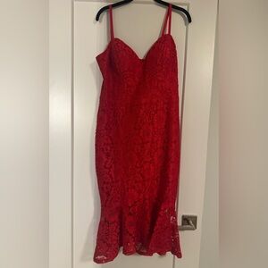 Guess Red Lace Dress